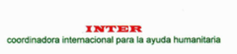 INTER coordinadora internacional para la ayuda humanitaria Logo (EUIPO, 02/05/1997)