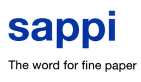 sappi The word for fine paper Logo (EUIPO, 12/17/2003)