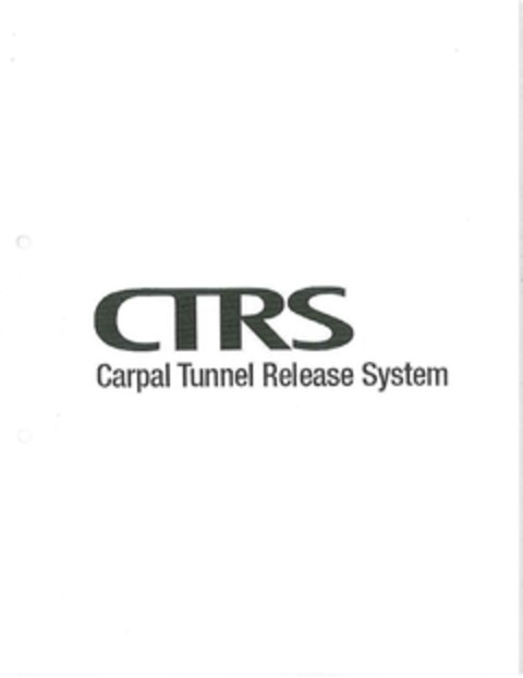 CTRS Carpal Tunnel Release System Logo (EUIPO, 11.03.2009)