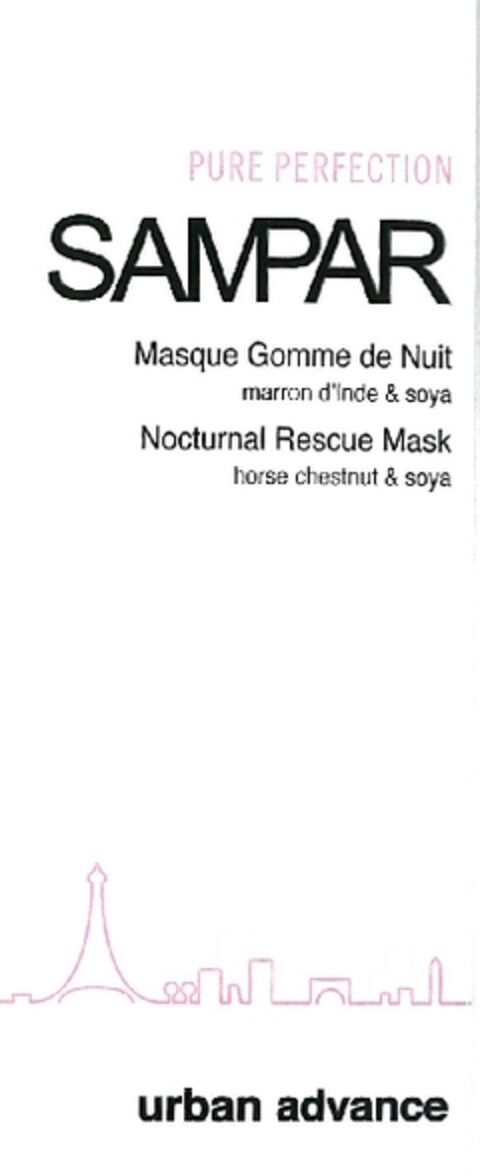 PURE PERFECTION SAMPAR Masque Gomme de Nuit marron d'Inde & soya Nocturnal Rescue Mask horse chestnut & soya urban advance Logo (EUIPO, 02/01/2011)