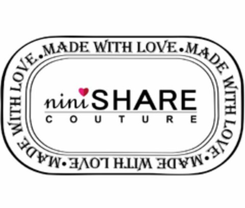 nini SHARE COUTURE MADE WITH LOVE Logo (EUIPO, 11/09/2016)