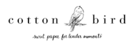 cotton bird sweet paper for tender moments Logo (EUIPO, 18.09.2017)