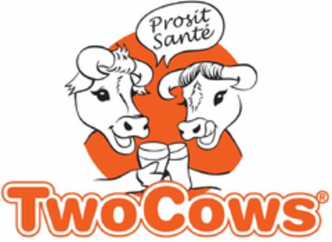 TWO COWS PROSIT SANTÉ Logo (EUIPO, 15.03.2018)