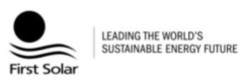 FIRST SOLAR LEADING THE WORLD'S SUSTAINABLE ENERGY FUTURE Logo (EUIPO, 10.08.2018)