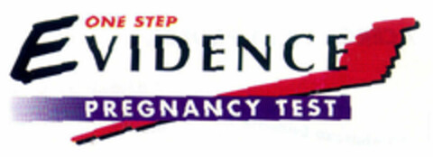 ONE STEP EVIDENCE PREGNANCY TEST Logo (EUIPO, 26.08.1998)