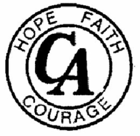 CA HOPE FAITH COURAGE Logo (EUIPO, 07/25/2006)