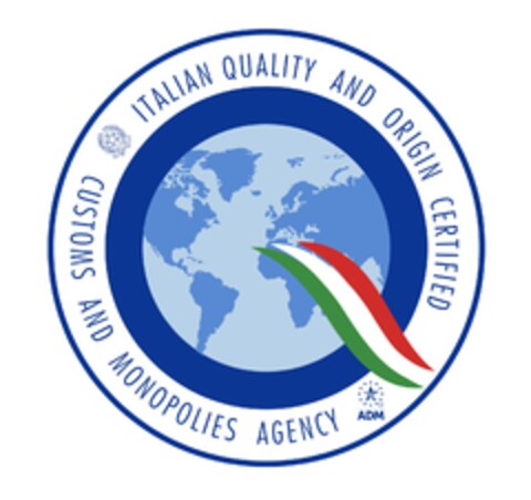 REPVBBLICA ITALIANA ITALIAN QUALITY AND ORIGIN CERTIFIED CUSTOMS AND MONOPOLIES AGENCY ADM Logo (EUIPO, 09.06.2020)