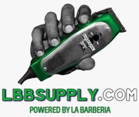 BARBERING LBBSUPPLY.COM POWERED BY LA BARBERIA Logo (EUIPO, 10/06/2022)