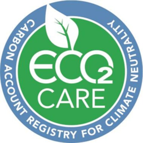 ECO2 CARE CARBON ACCOUNT REGISTRY FOR CLIMATE NEUTRALITY Logo (EUIPO, 15.02.2023)