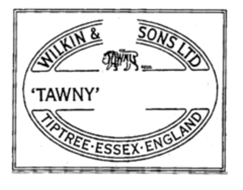 'TAWNY' WILKIN & SONS LTD TIPTREE ESSEX ENGLAND Logo (EUIPO, 10/24/2000)