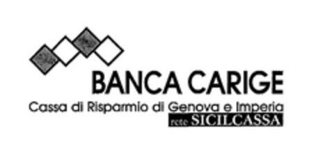 BANCA CARIGE Cassa di Risparmio di Genova e Imperia rete SICILCASSA Logo (EUIPO, 11/05/2004)