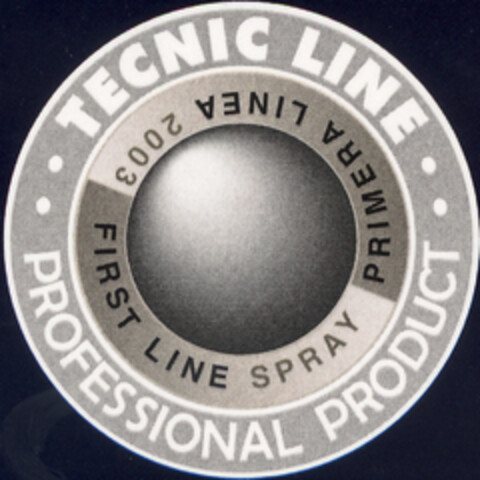 TECNIC LINE PROFESSIONAL PRODUCT FIRST LINE SPRAY PRIMERA LINEA 2003 Logo (EUIPO, 01.11.2008)