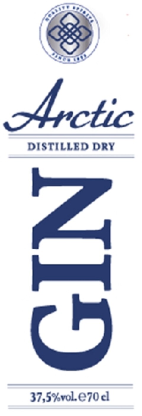 Arctic DISTILLED DRY GIN 37,5% vol. e70cl Logo (EUIPO, 11.05.2010)