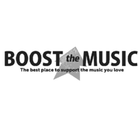BOOST the MUSIC - The best place to support the music you love Logo (EUIPO, 16.08.2011)