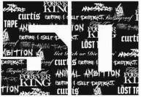 Fifty Cent Forever King, Curtis, Animal ambition, Before I self destruct, The massacre, The lost tape, Get Rich or Die Tryin', Bulletproof, The Kanan Tape Logo (EUIPO, 26.05.2022)