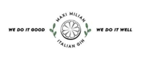 WE DO IT GOOD MAXI MILIAN ITALIAN GIN WE DO IT WELL Logo (EUIPO, 24.02.2023)