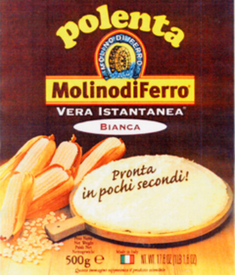 POLENTA MOLINO DI FERRO VERA ISTANTANEA BIANCA Logo (EUIPO, 06.06.2008)