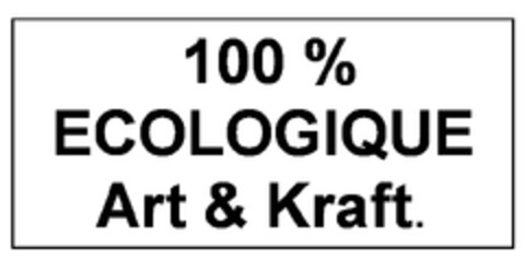 100 % ECOLOGIQUE Art & Kraft. Logo (EUIPO, 05/13/2011)