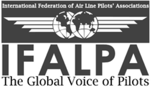 International Federation of Air Line Pilots' Associations
IFALPA 
The Global Voice of Pilots Logo (EUIPO, 13.03.2013)