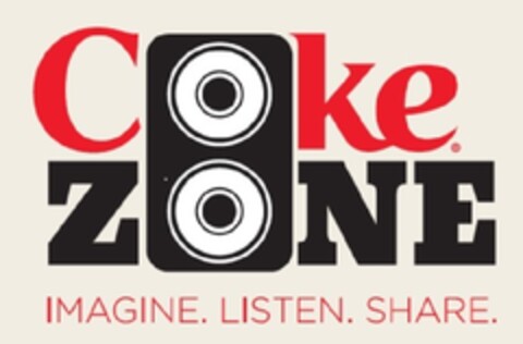 COKE ZONE IMAGINE.LISTEN.SHARE. Logo (EUIPO, 09/06/2013)