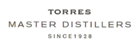 TORRES MASTER DISTILLERS SINCE 1928 Logo (EUIPO, 03/18/2014)