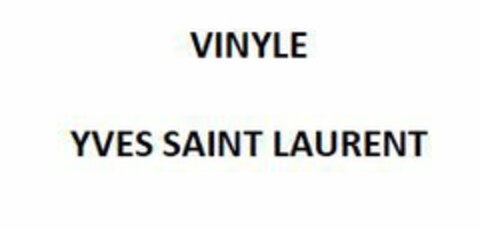 VINYLE YVES SAINT LAURENT Logo (EUIPO, 12/14/2015)