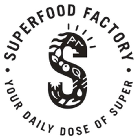 SUPERFOOD FACTORY S YOUR DAILY DOSE OF SUPER Logo (EUIPO, 29.07.2019)