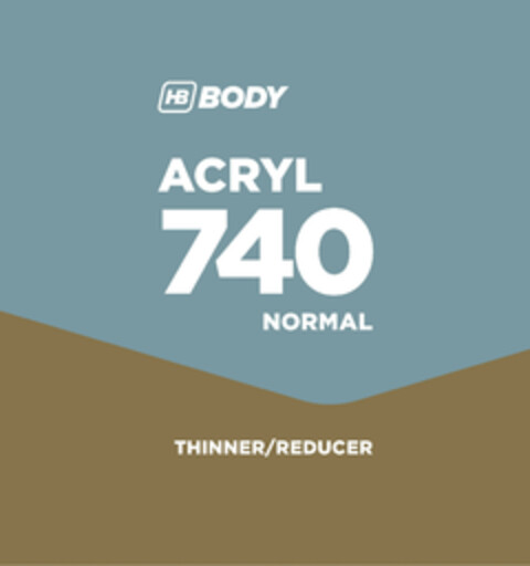 HB BODY ACRYL 740 NORMAL THINNER/REDUCER Logo (EUIPO, 08.02.2022)