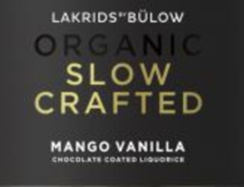 LAKRIDS BY BÜLOW ORGANIC SLOW CRAFTED MANGO VANILLA CHOCOLATE COATED LIQUORICE Logo (EUIPO, 05.07.2022)