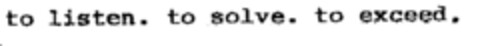 to listen. to solve. to exceed. Logo (EUIPO, 16.11.2000)