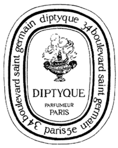 DIPTYQUE PARFUMEUR PARIS diptyque 34 boulevard saint germain paris 5e 34 boulevard saint germain Logo (EUIPO, 03/13/2013)