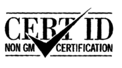 CERT ID NON GM CERTIFICATION Logo (EUIPO, 13.05.1999)