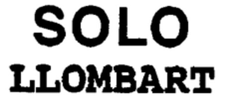 SOLO LLOMBART Logo (EUIPO, 27.08.1999)