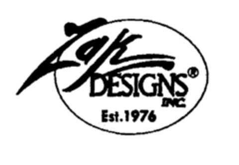 Zak DESIGNS INC. Est. 1976 Logo (EUIPO, 27.03.2002)