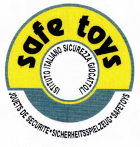 safe toys ISTITUTO ITALIANO SICUREZZA GIOCATTOLI JOUETS DE SECURITE - SICHERHEITSSPIELZEUG SAFETOYS Logo (EUIPO, 20.09.2002)