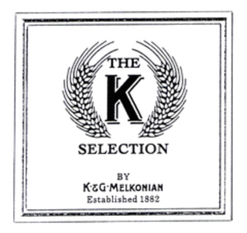 THE K SELECTION BY KEG-MELKONIAN Established 1882 Logo (EUIPO, 25.02.2004)