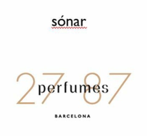 SÓNAR 27 87 PERFUMES BARCELONA Logo (EUIPO, 28.11.2018)