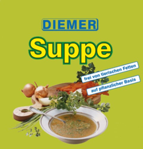 DIEMER Suppe frei von tierischen Fetten auf pflanzlicher Basis Logo (EUIPO, 27.10.2023)