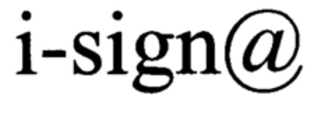 i-sign@ Logo (EUIPO, 26.01.2000)