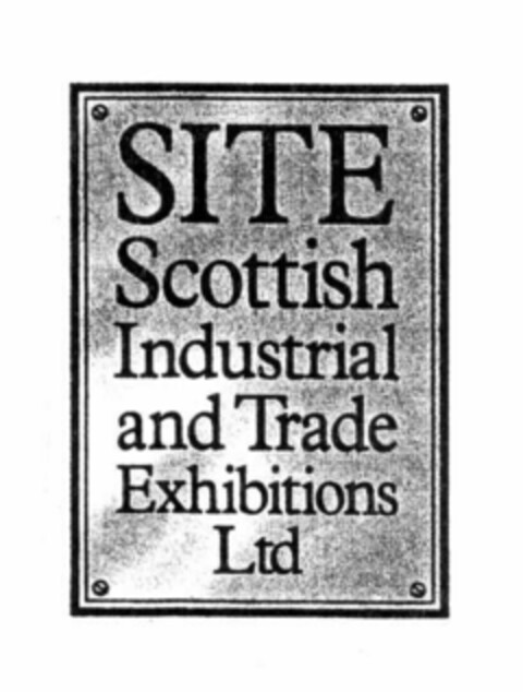 SITE Scottish Industrial and Trade Exhibitions Ltd Logo (EUIPO, 10/13/2000)