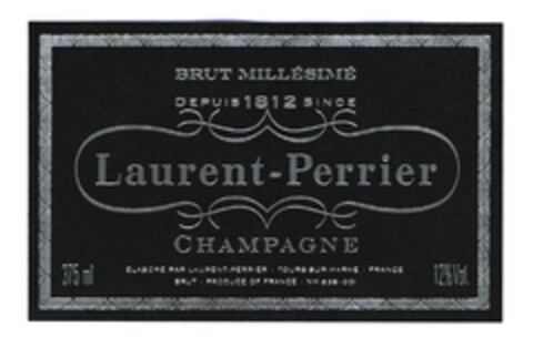 BRUT MILLÉSIMÉ DEPUIS 1812 SINCE Laurent-Perrier CHAMPAGNE Logo (EUIPO, 27.02.2003)