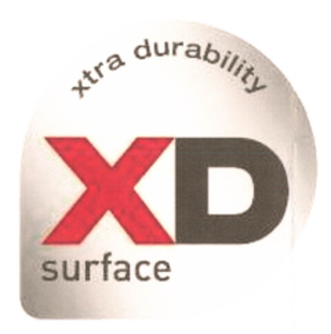 xtra durability XD surface Logo (EUIPO, 07/06/2010)