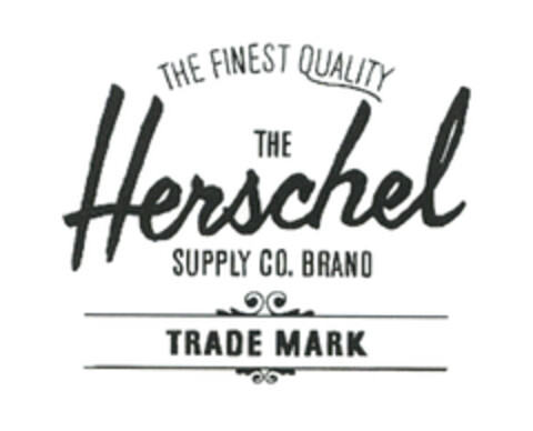 THE FINEST QUALITY THE HERSCHEL SUPPLY CO. BRAND TRADE MARK Logo (EUIPO, 12/06/2013)