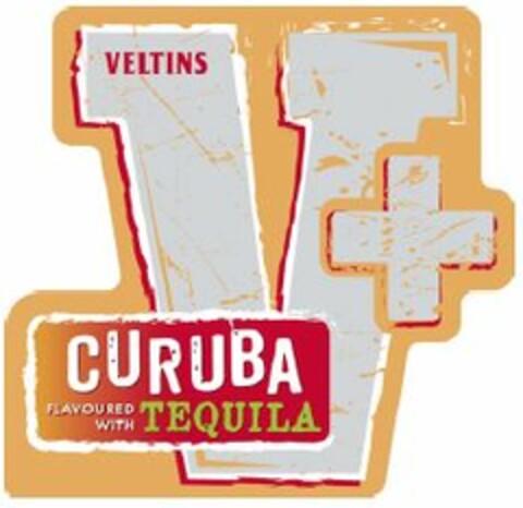 VELTINS V+ CURUBA FLAVOURED WITH TEQUILA Logo (EUIPO, 02/07/2014)