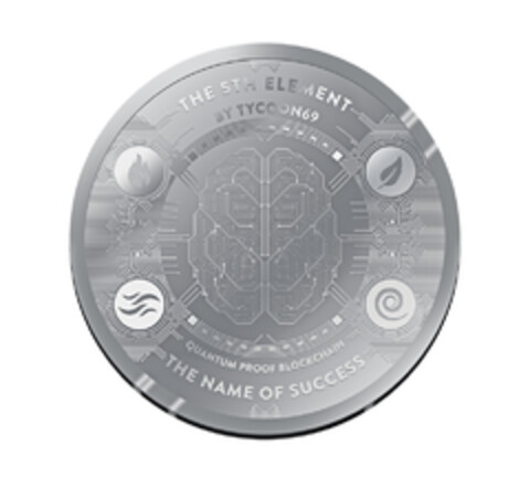 The 5th Element BY TYCOON 69 QUANTUM PROOF BLOCKCHAIN THE NAME OF SUCCESS Logo (EUIPO, 17.02.2021)