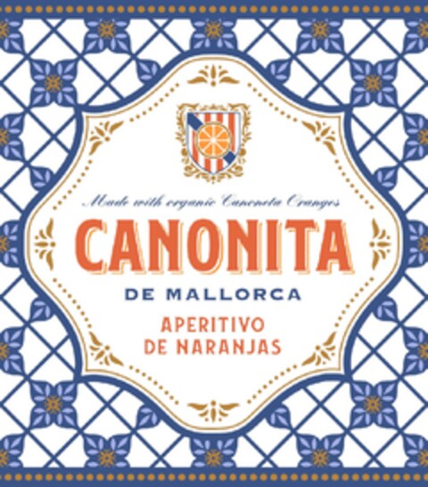 Made with organic Canoneta Oranges CANONITA DE MALLORCA APERITIVO DE NARANJAS Logo (EUIPO, 23.06.2022)