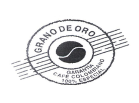 GRANO DE ORO GARANTÍA CAFÉ COLOMBIANO 100% ESPECIAL Logo (EUIPO, 16.01.2003)