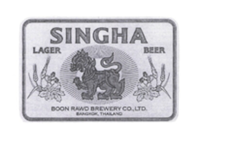 SINGHA LAGER BEER Logo (EUIPO, 05.02.2004)