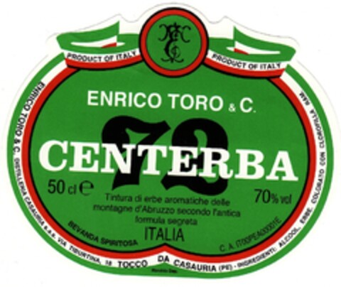 ENRICO TORO & C. 72 CENTERBA Logo (EUIPO, 05.07.2011)