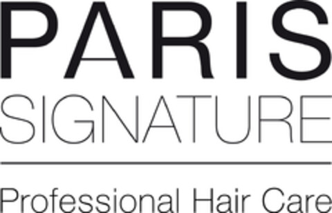 PARIS SIGNATURE PROFESSIONAL HAIR CARE Logo (EUIPO, 19.07.2018)